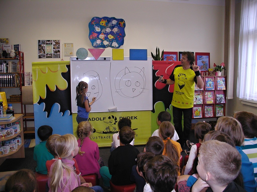 Adolf Dudek v Městské knihovně Kraslice