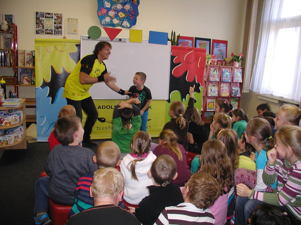 Adolf Dudek v Městské knihovně Kraslice