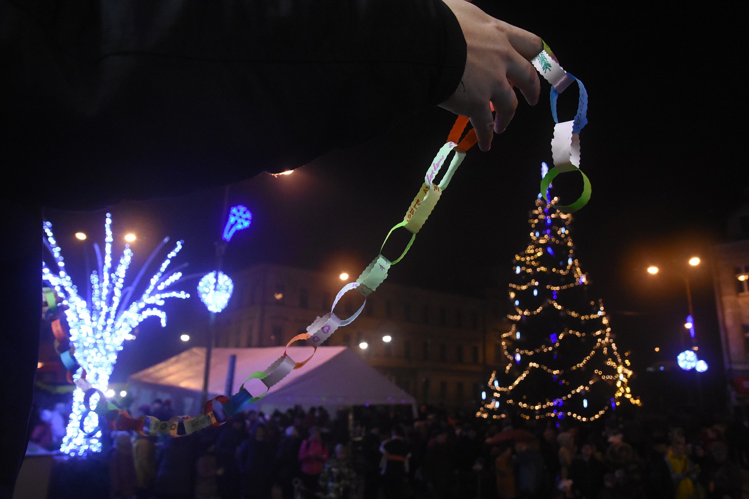 Rosvěcení vánočního stromu