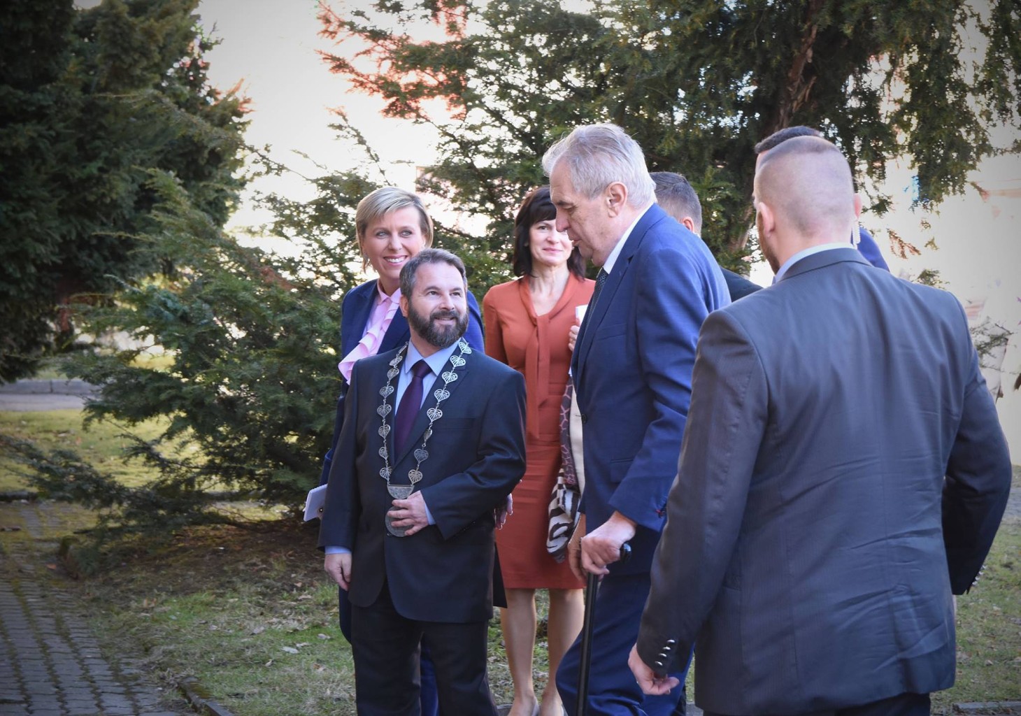 Návstěva Kraslic prezidentem Milošem Zemanem