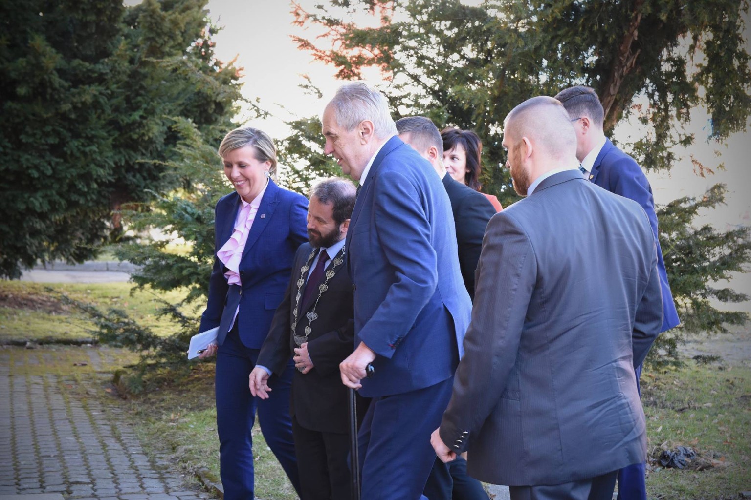 Návstěva Kraslic prezidentem Milošem Zemanem