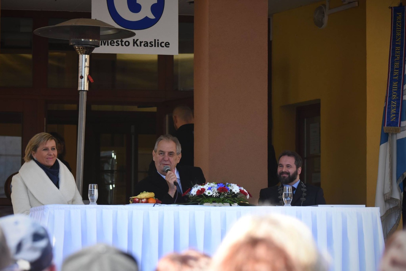 Návstěva Kraslic prezidentem Milošem Zemanem