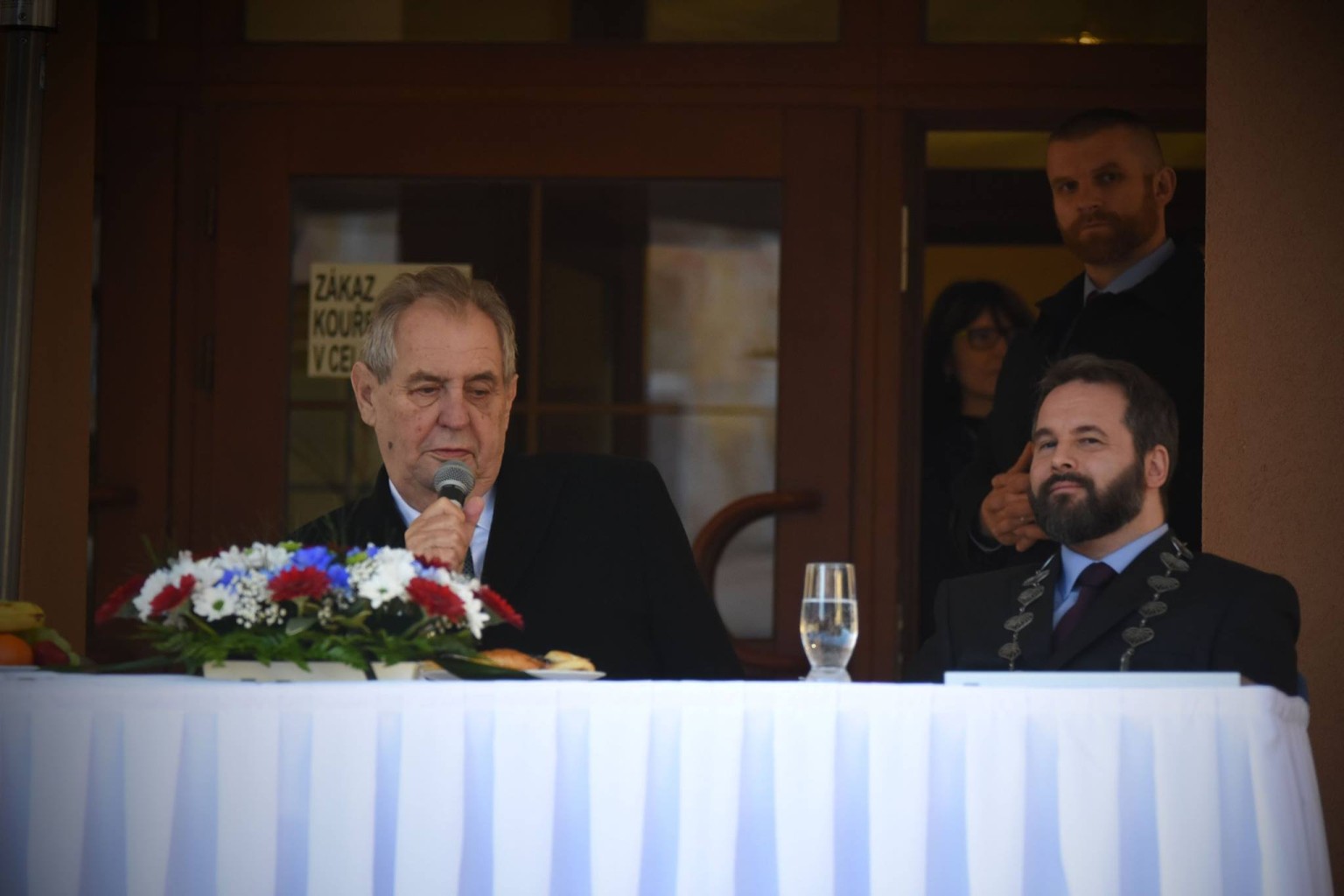 Návstěva Kraslic prezidentem Milošem Zemanem