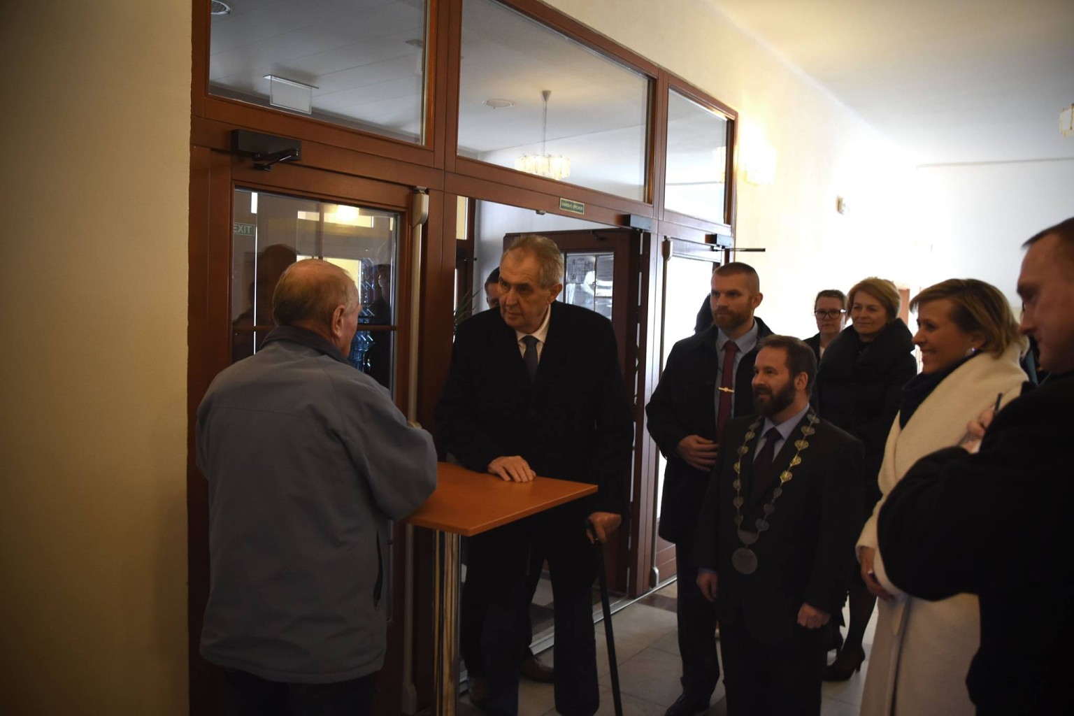 Návstěva Kraslic prezidentem Milošem Zemanem