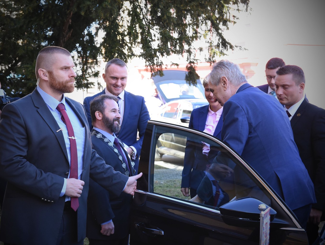 Návstěva Kraslic prezidentem Milošem Zemanem