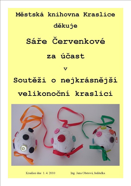 Městská knihovna Kraslice - Výstava výrobků přihlášených 