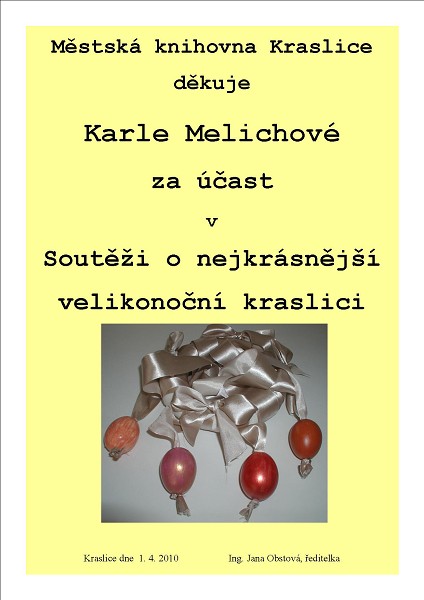 Městská knihovna Kraslice - Výstava výrobků přihlášených 